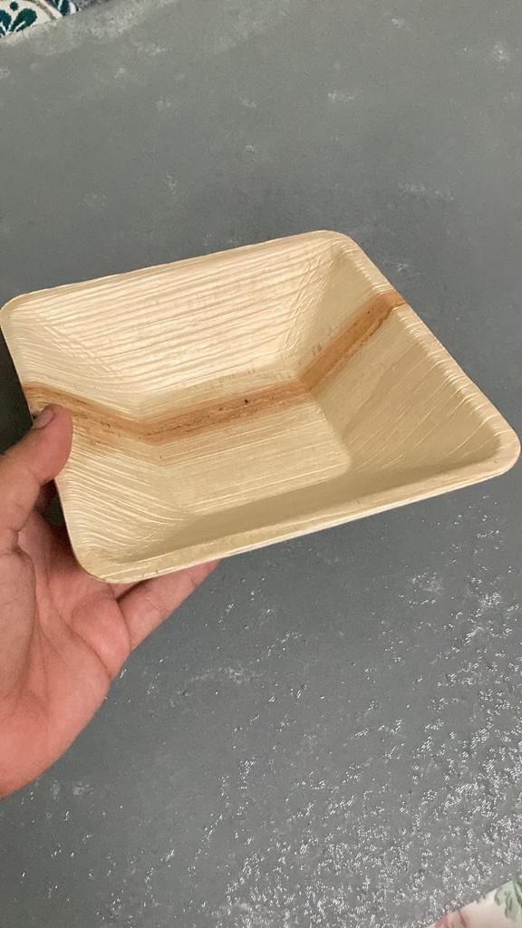 Customer photo review of 7" / 17.5 cm Square Palm Leaf Bowls