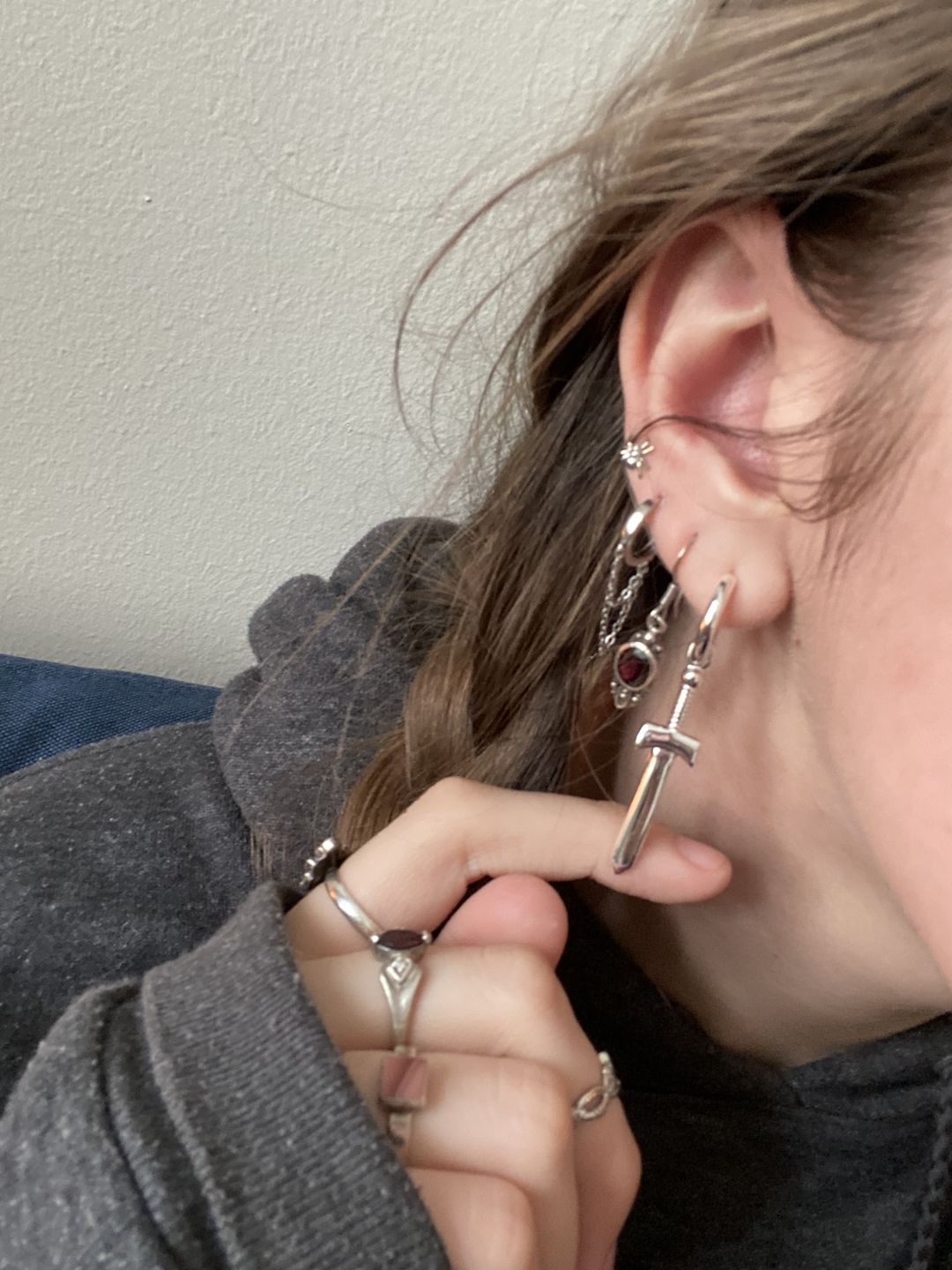 Customer photo review of SWORD EARRING