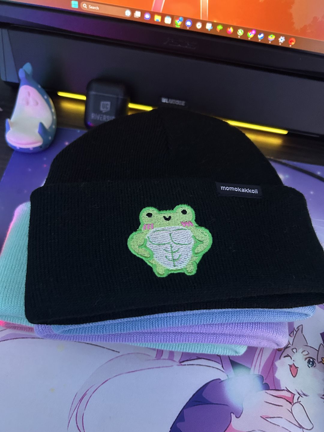 Customer photo review of Mighty Albert Embroidered Beanie