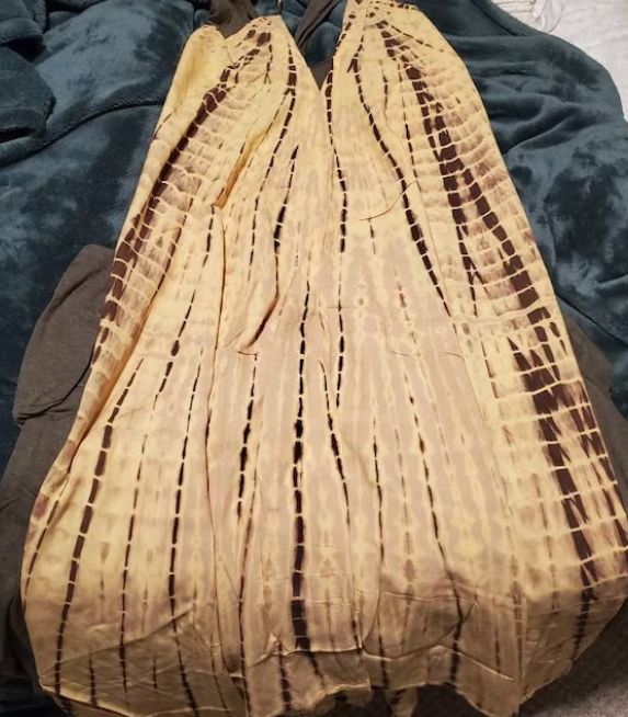 Customer photo review of Flamingo Tie Dye Dress Beige