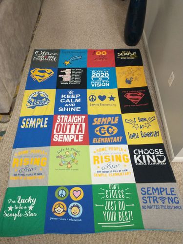 T-shirt quilt from semple elementary school by Tracey from KY