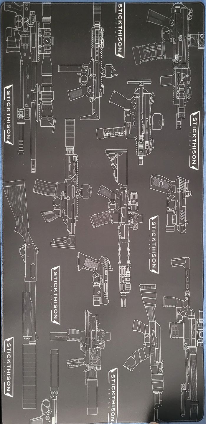 Customer photo review of Gunsmith Mat (Firearm Collage)