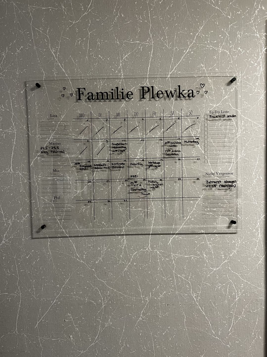 Customer photo review of 4-Namen Familienplaner