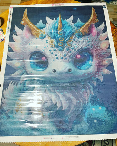 Customer photo review of 5D Diamond Painting AB Steine Magic Dragon
