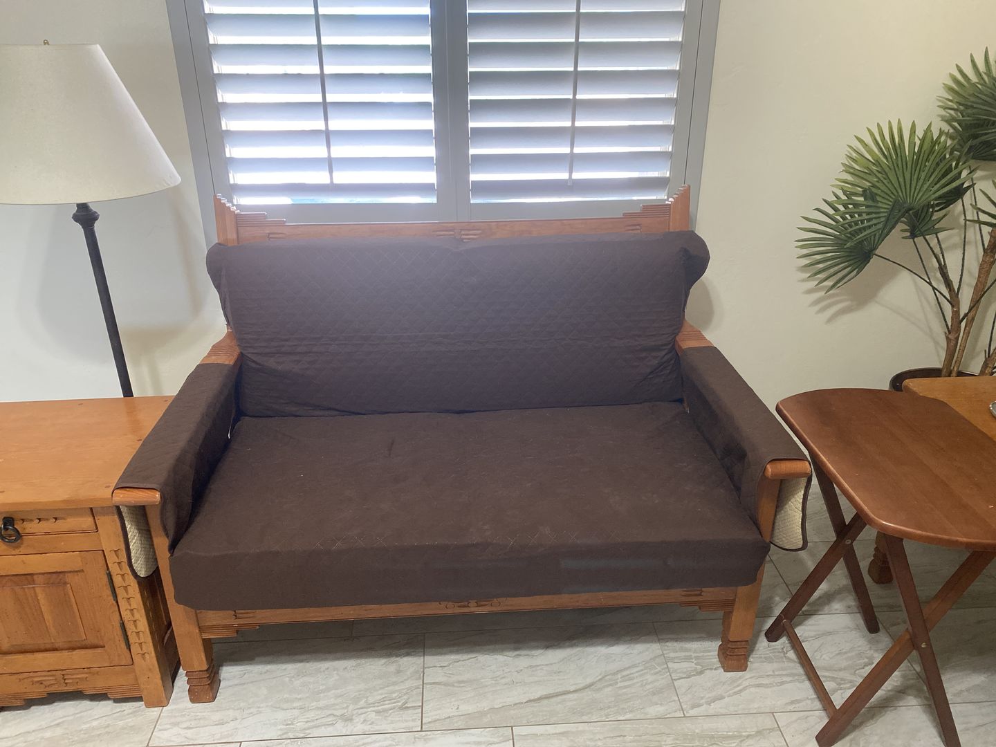 Customer photo review of NEW Machine-Washable, Dryer-Safe Furniture Protector Couch Cover With Side Pockets & Back Straps (+2-In-1 Reversible Colors!)