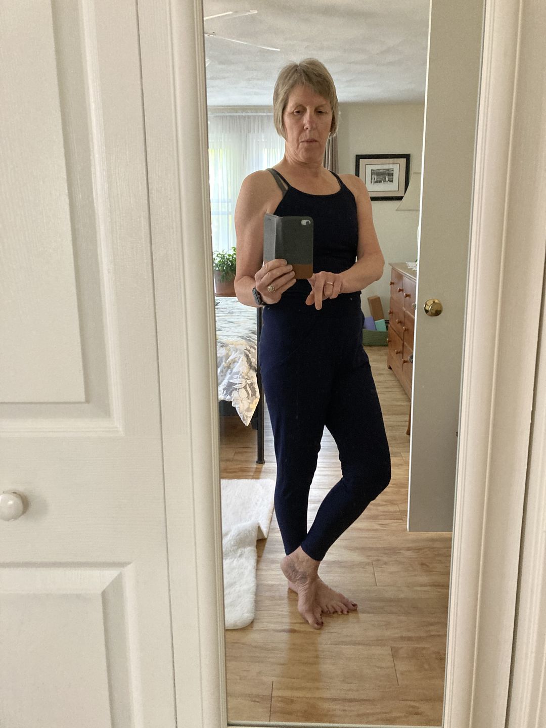 Customer photo review of Long Yoga Jumpsuit Navy