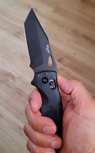 Customer photo review of Sig Sauer K320 3.5" Nitron Manual Folder Tanto Blade -Black