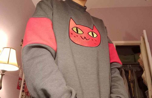 Customer photo review of Cat Sweater