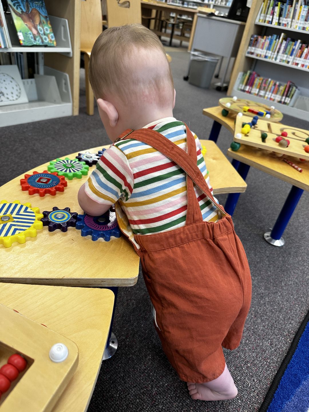 Customer photo review of Soft Red Twill Dungaree Shorts