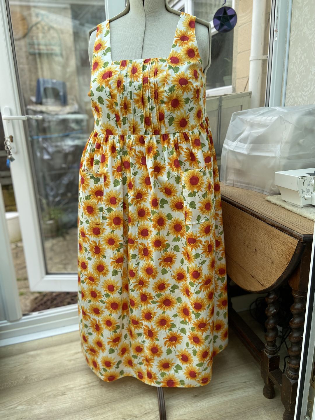 Customer photo review of Sunflowers Rose & Hubble Cotton Poplin Fabric