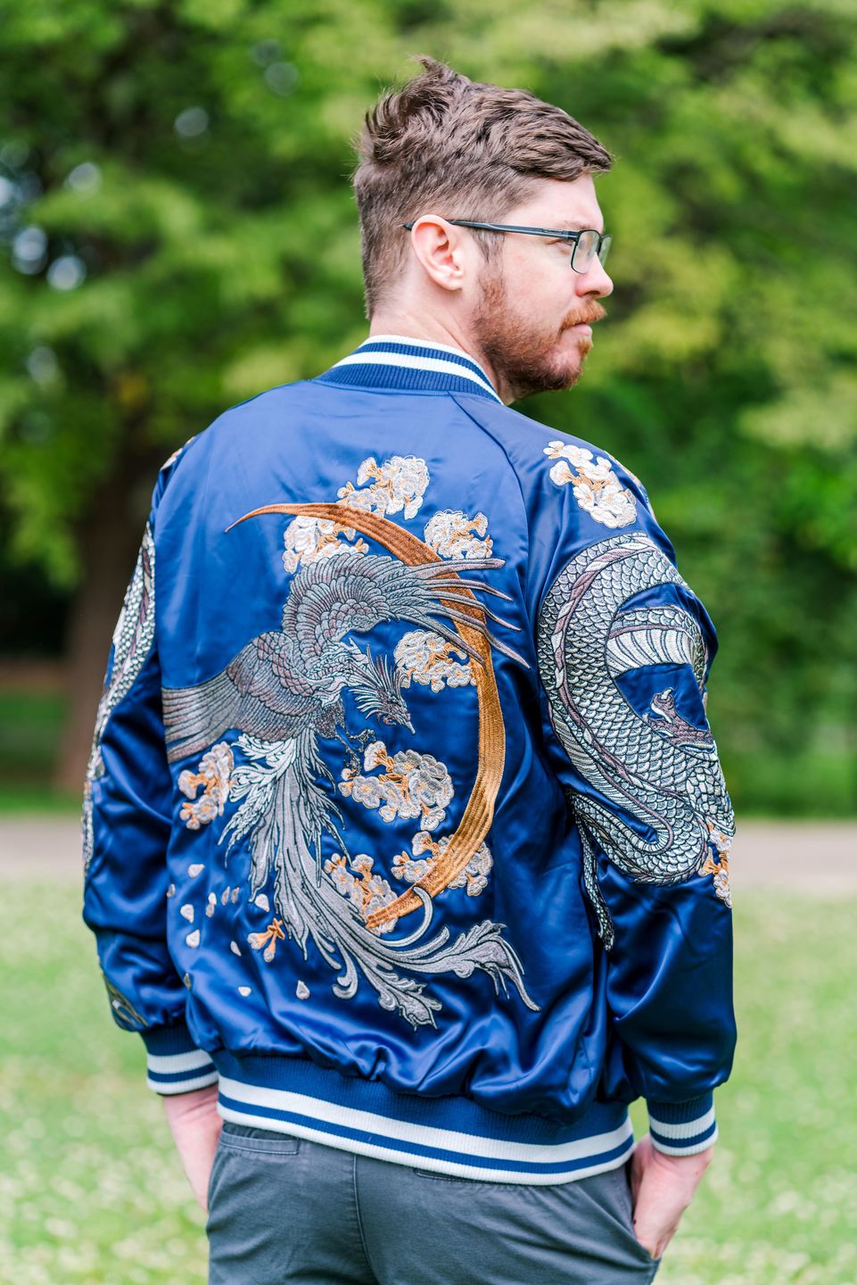 Customer photo review of Double Dragon & Phoenix Sukajan Souvenir Jacket