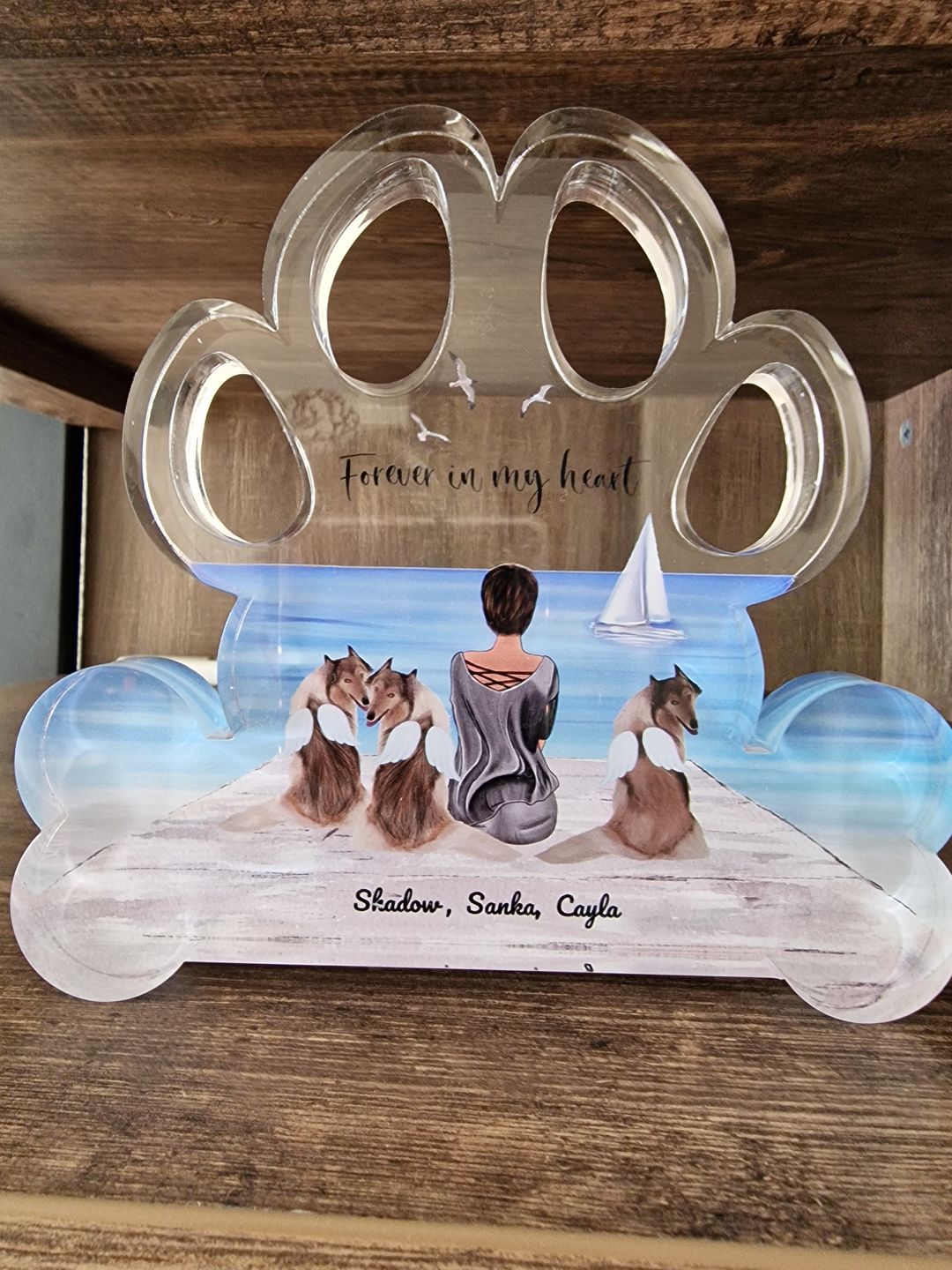 Customer photo review of Onderweg met huisdier - Gepersonaliseerde Potenacrylglas