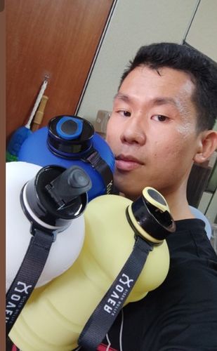 Customer photo review of 2.2L Oversized Bottle with Flip Cap
