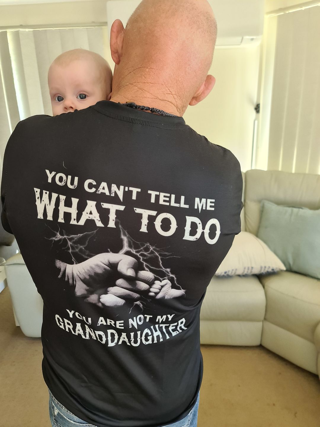 Customer photo review of My Granddaughter Premium Fit Mens Tee