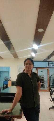 Customer photo review of V Neck Folded Sleeve Top - Olive