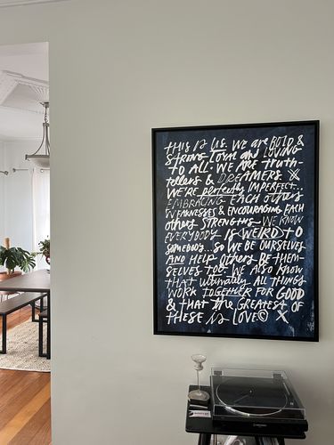 Customer photo review of FAMILY MANTRA – INK – CANVAS