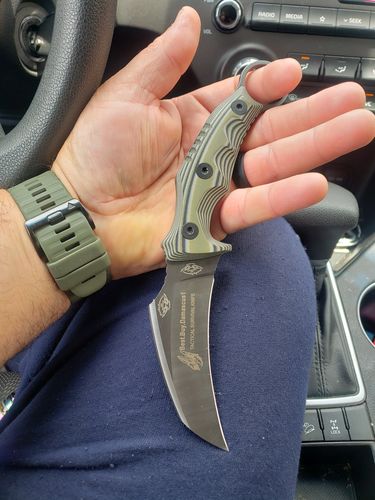 Customer photo review of Hunting Fixed Blade Knife 8.2" Tactical Survival Hunting knife 440c Stainless Steel 100% Premium Quality Gifts For Mens