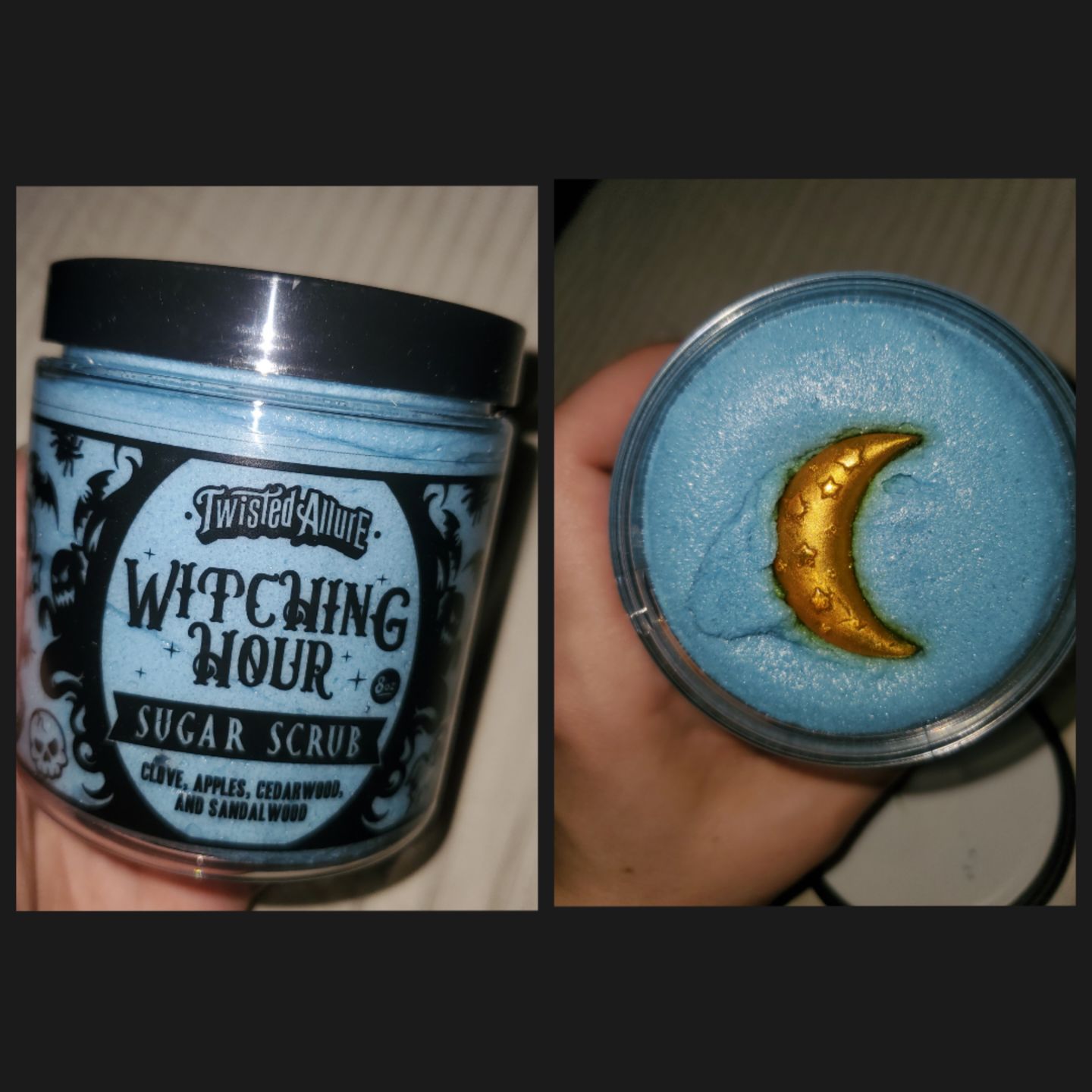 Customer photo review of The Witching Hour  Sugar Scrub (Clove, Sandalwoods & Apples)