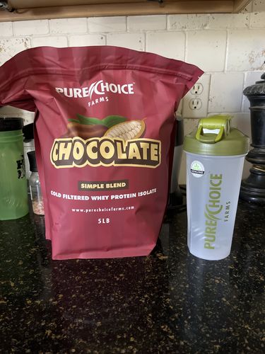 Customer photo review of Chocolate Whey Protein Isolate