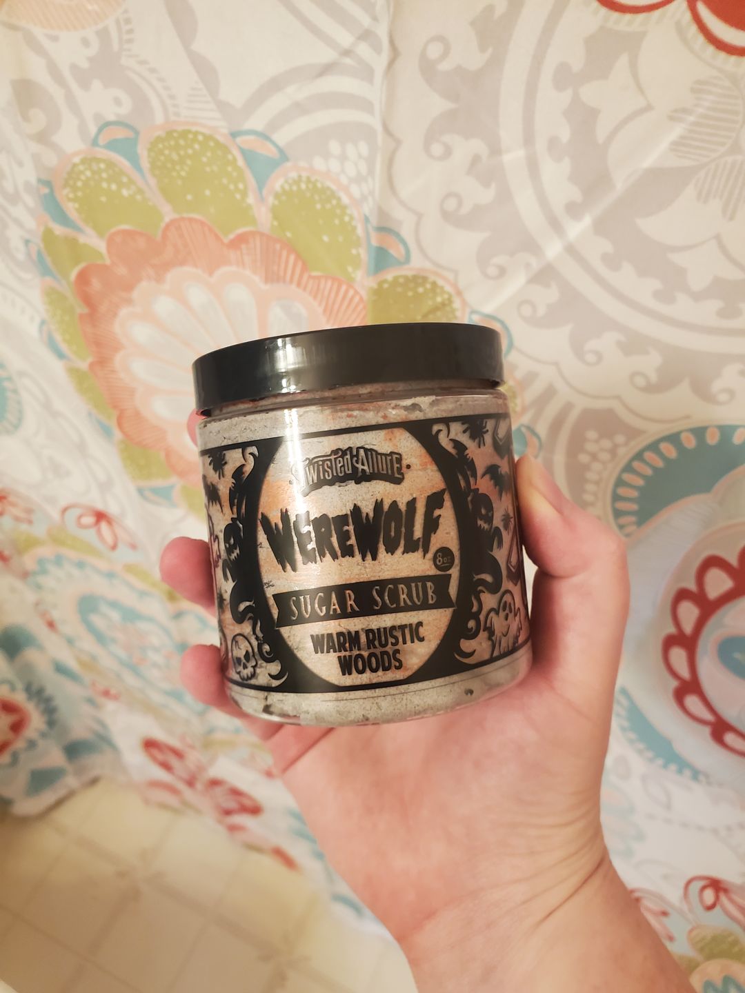Customer photo review of Werewolf  Sugar Scrub (Warm Rustic Woods)