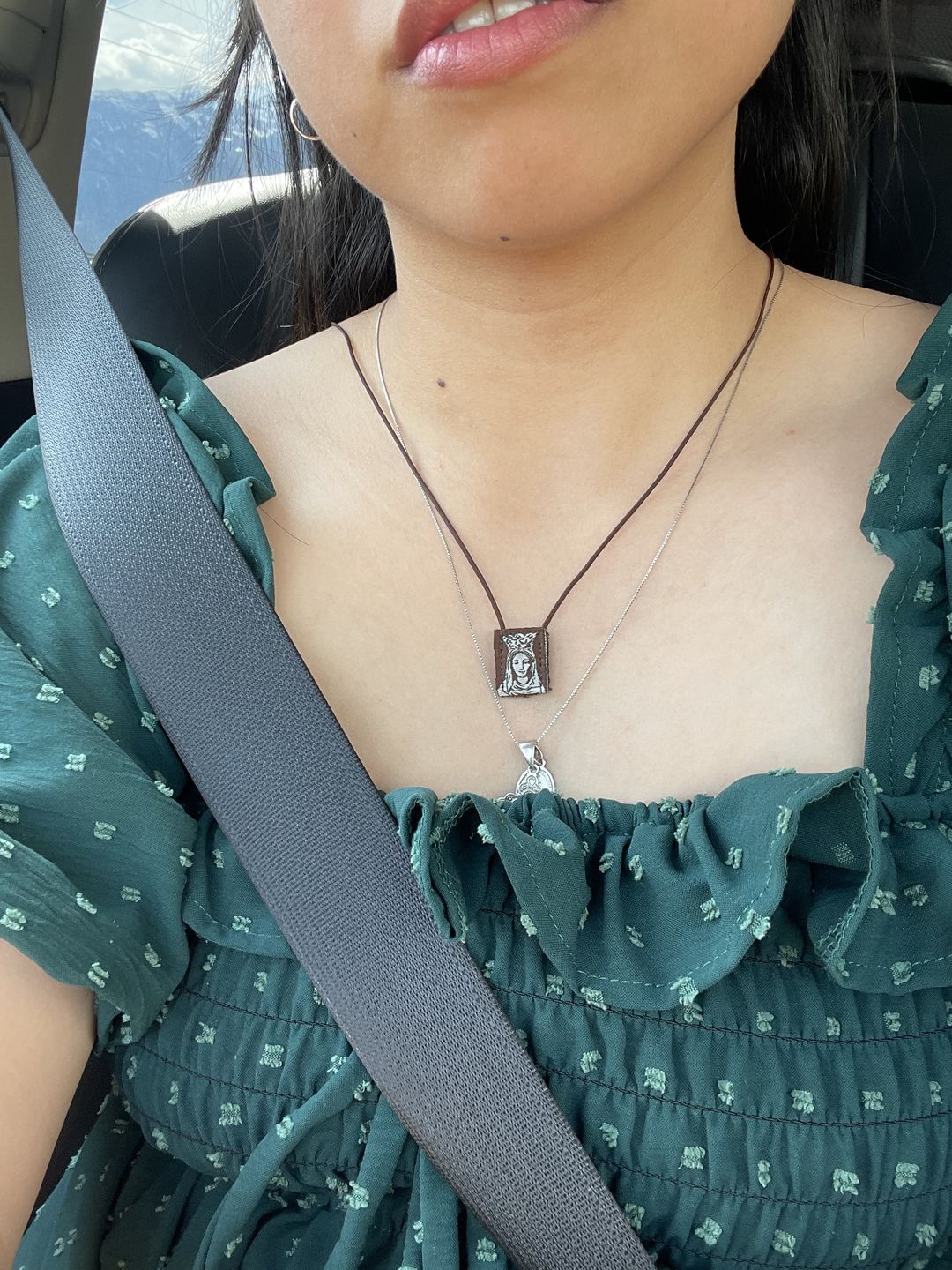 Customer photo review of Premium Brown Scapular, Brown & Cream, Our Lady of Mt. Carmel (Mini)