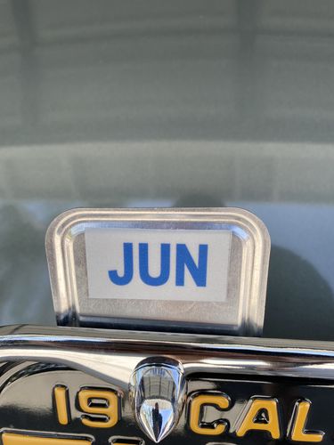 Customer photo review of MONTH JUNE / JUN STICKER ON CALIFORNIA LICENSE PLATE