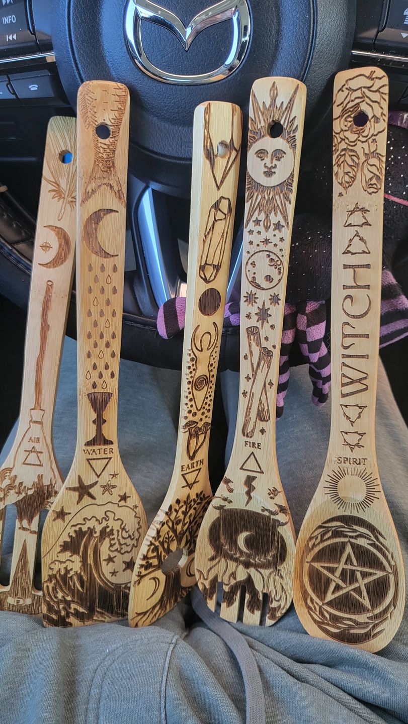 Customer photo review of The 5 Elements Bamboo Large Kitchen Utensils Set