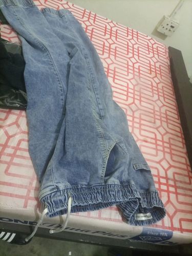 Customer photo review of Light Blue Jog Jeans