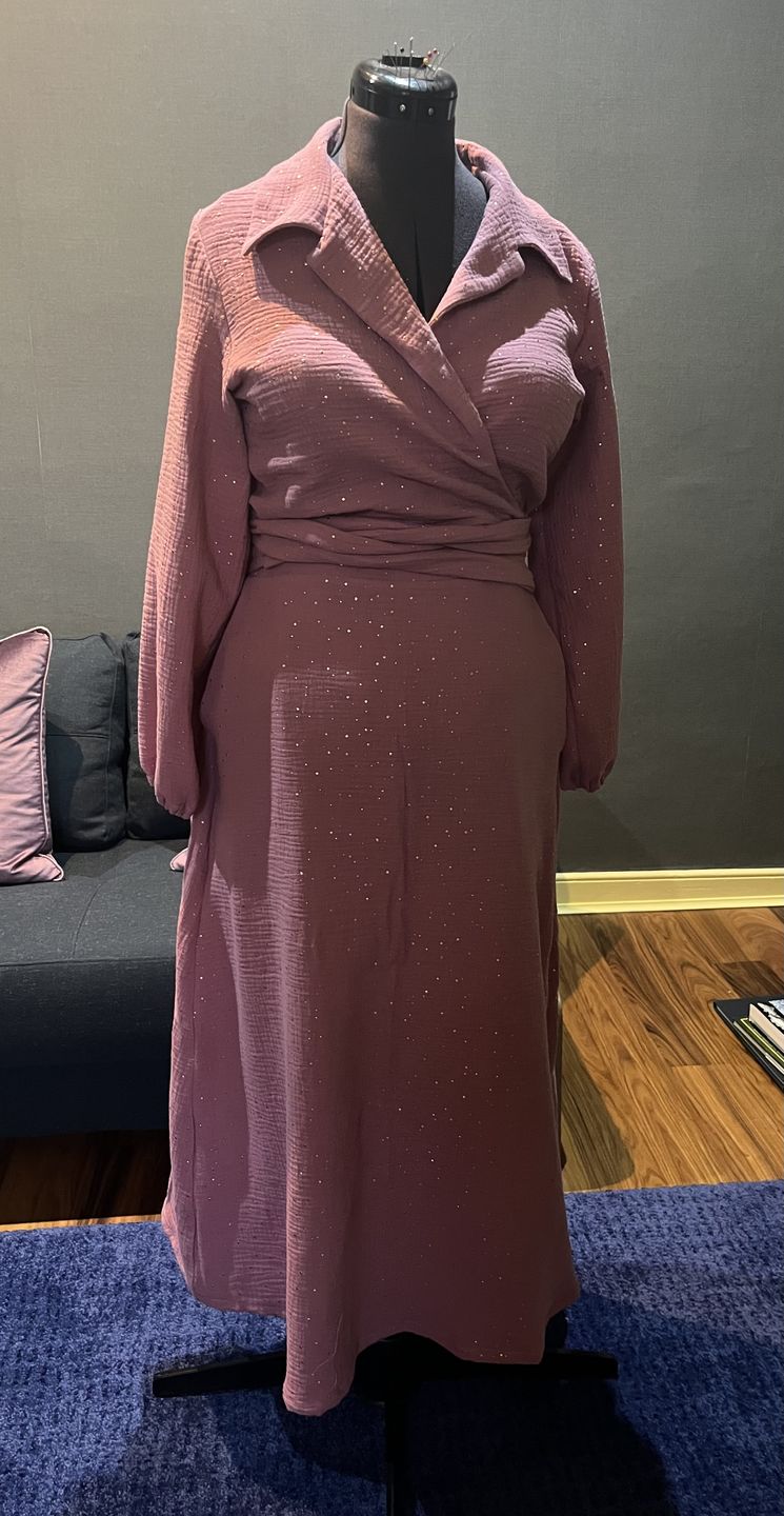 Customer photo review of Gold Speckled Double Gauze Fabric