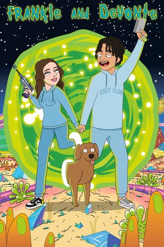 Customer photo review of 'Rick and Morty' Custom Portrait