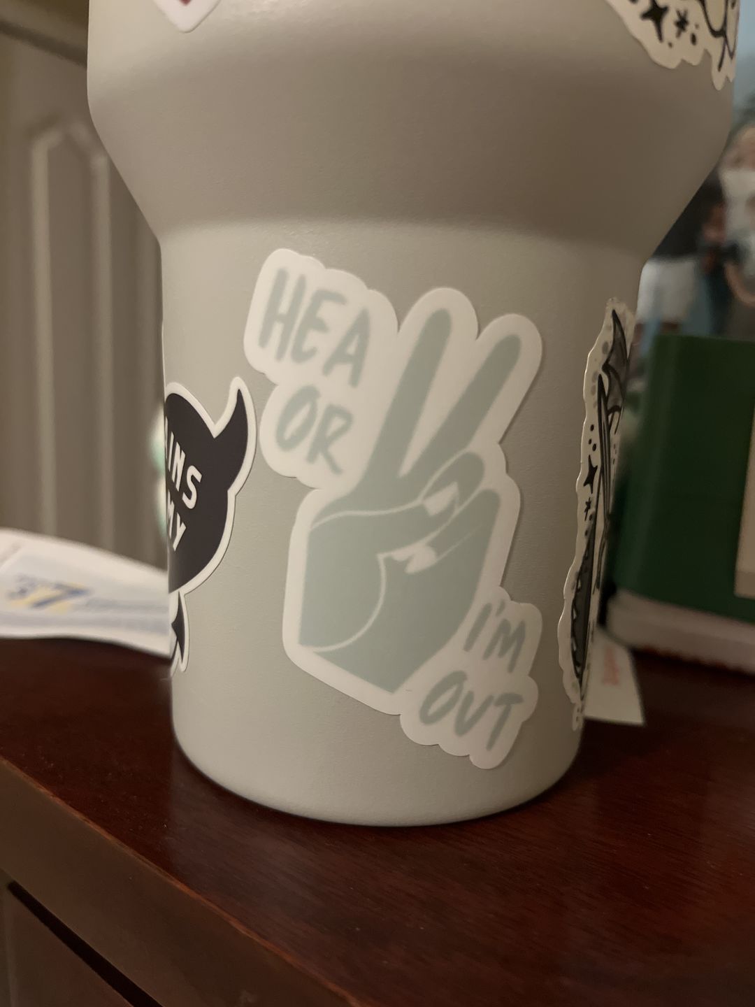 Customer photo review of HEA or I'm out sticker