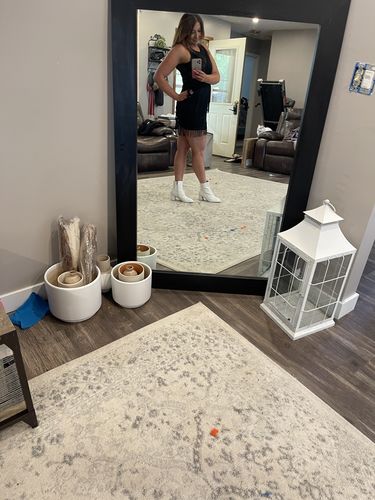 Customer photo review of Sexy Mesh Back Fringe Romper