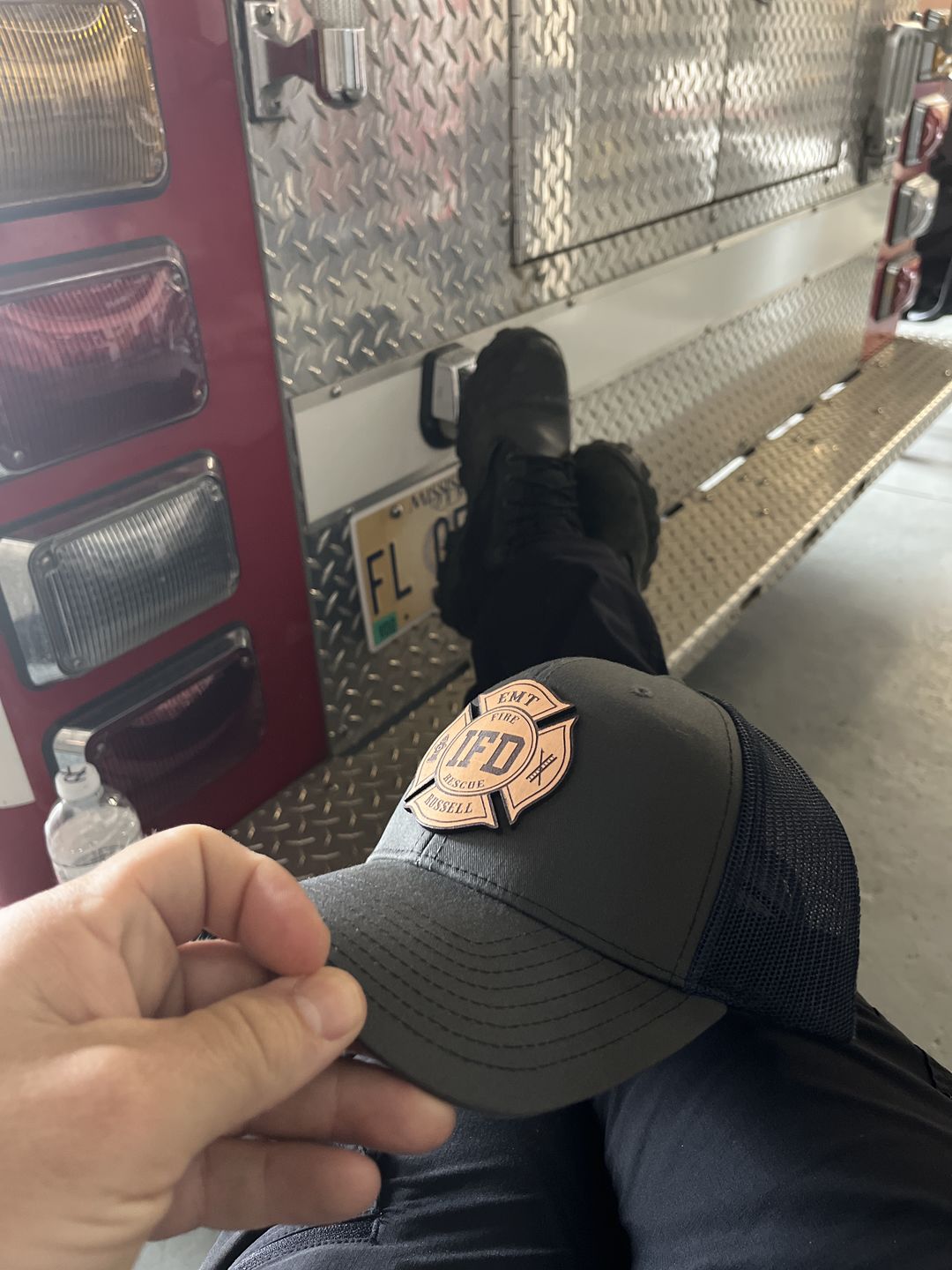 Customer photo review of Custom Maltese Leather Patch Hat