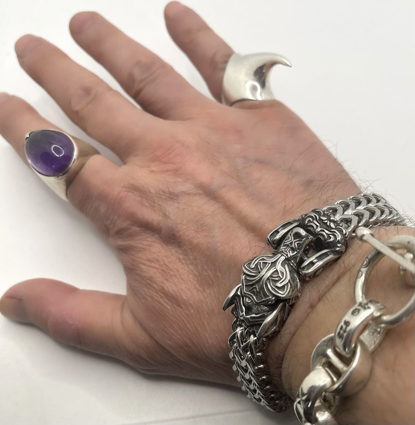Customer photo review of Fenrir - The Great Wolf - Stainless Steel Bracelet