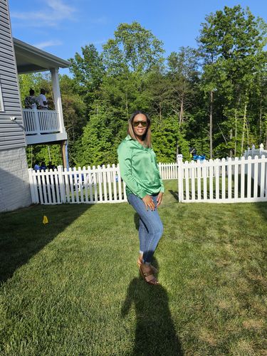 Customer photo review of Solid Draped Shirt Dress