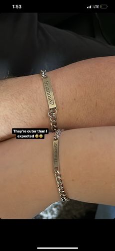 Customer photo review of Engraved Bracelet Set - W/ Eternal Rose Box