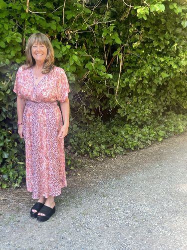 Customer photo review of Lovestitch Paisley Patchwork Midi Dress