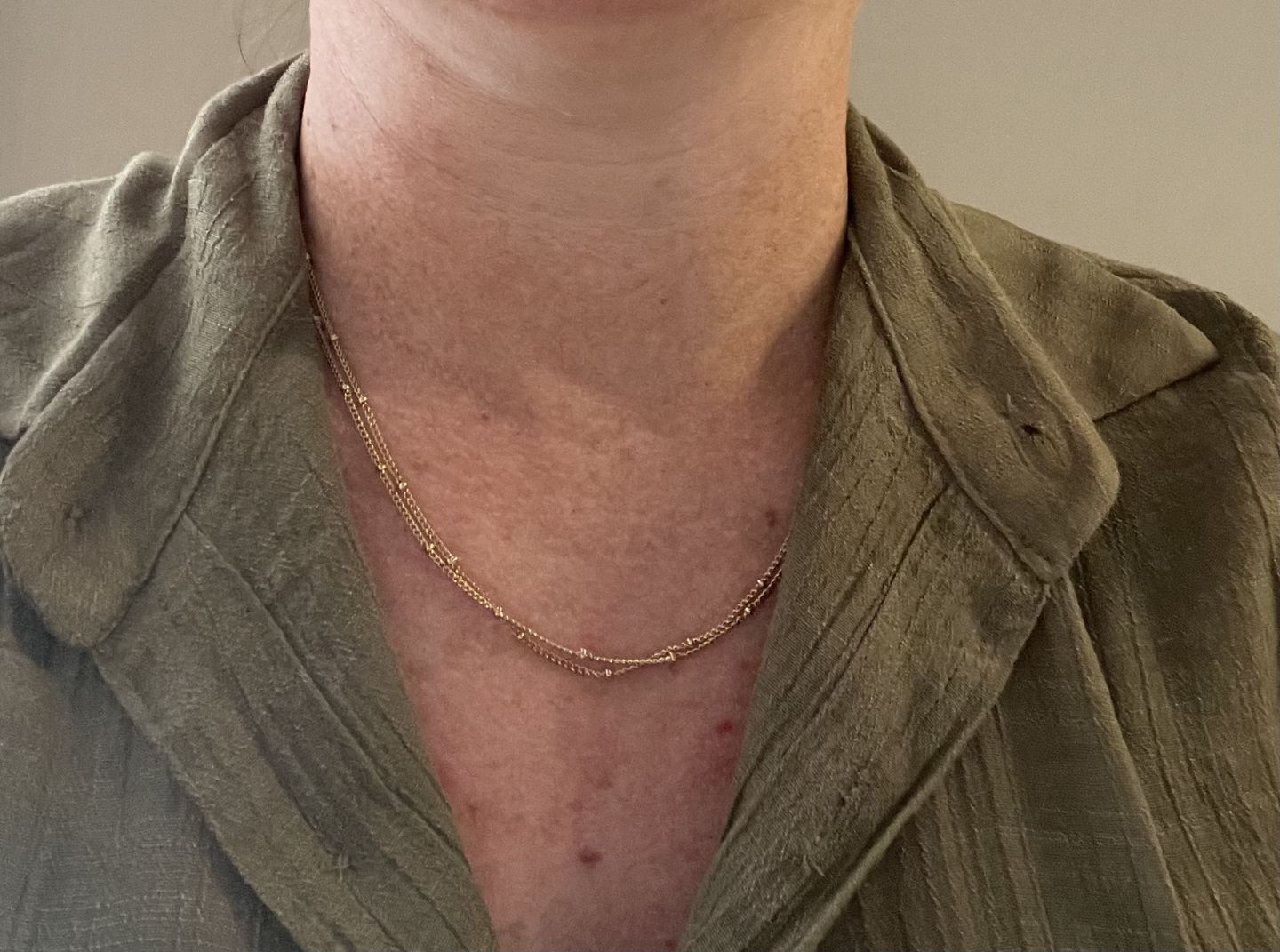 Customer photo review of Double Beaded Necklace