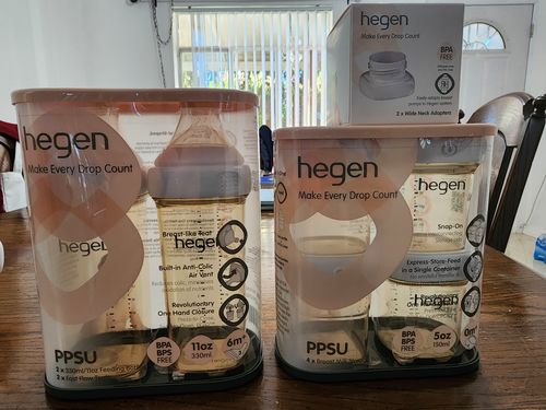Customer photo review of Hegen PCTO™ 150ml/5oz Breast Milk Storage PPSU, 4-Pack