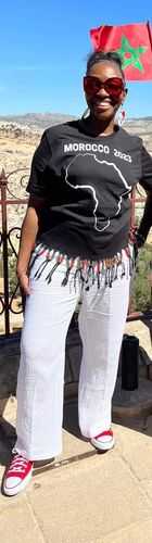 Customer photo review of My Roots Black T-shirt