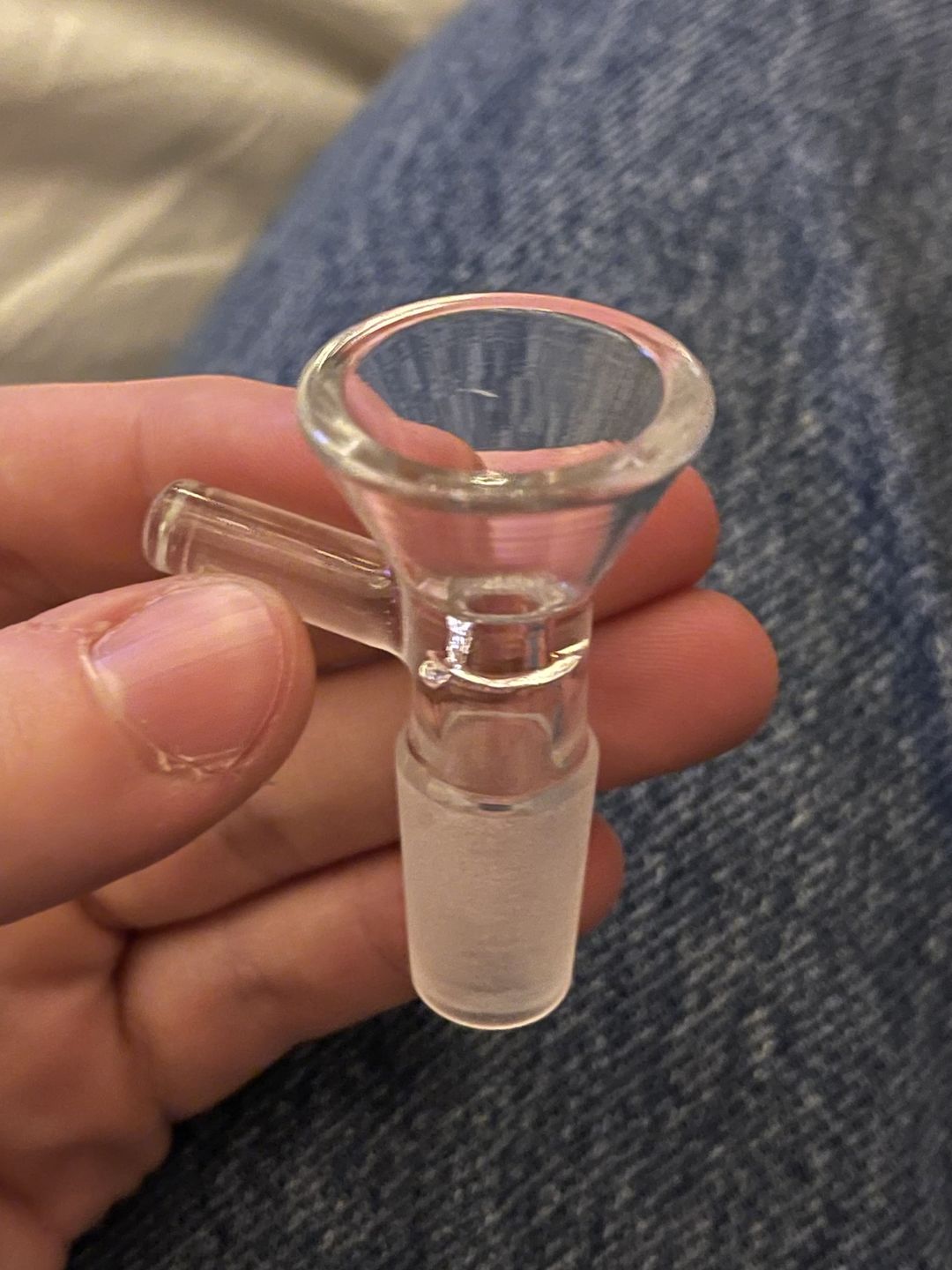 Customer photo review of Clear Glass Drop Cone with Hanlde