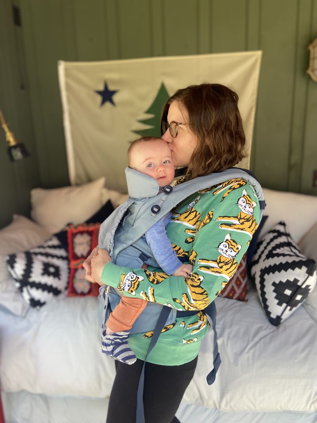 Customer photo review of Adult Tiger Allover Sweatshirt