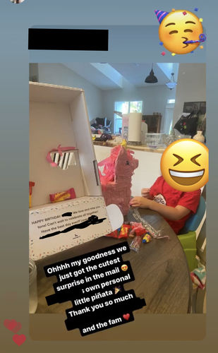 Customer photo review of Pink Unicorn Piñatagram