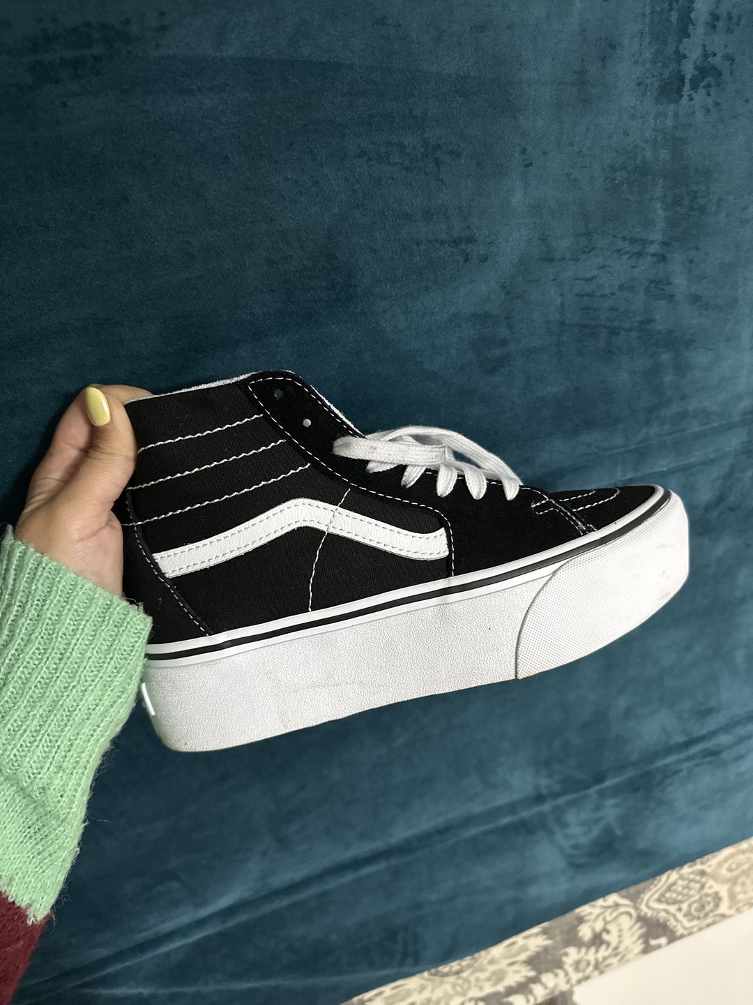 Customer photo review of Zapatilla Vans Sk8-Hi Tapered Stackform Mujer Negro
