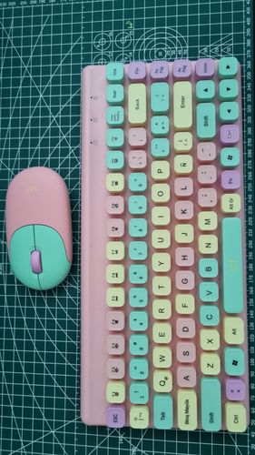 Customer photo review of Kit Teclado + Mouse inalámbrico  | STF VIVA! | para computadora Sweet Rosa