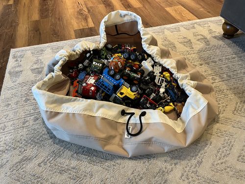 Customer photo review of Large Toy Storage Bag - Beach Sand