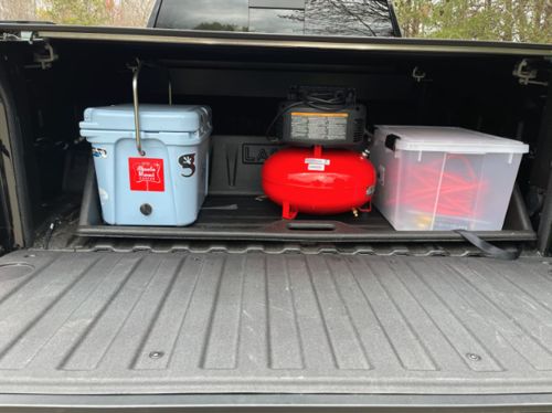 Customer photo review of Last Boks Truck Bed Organizer Storage Box