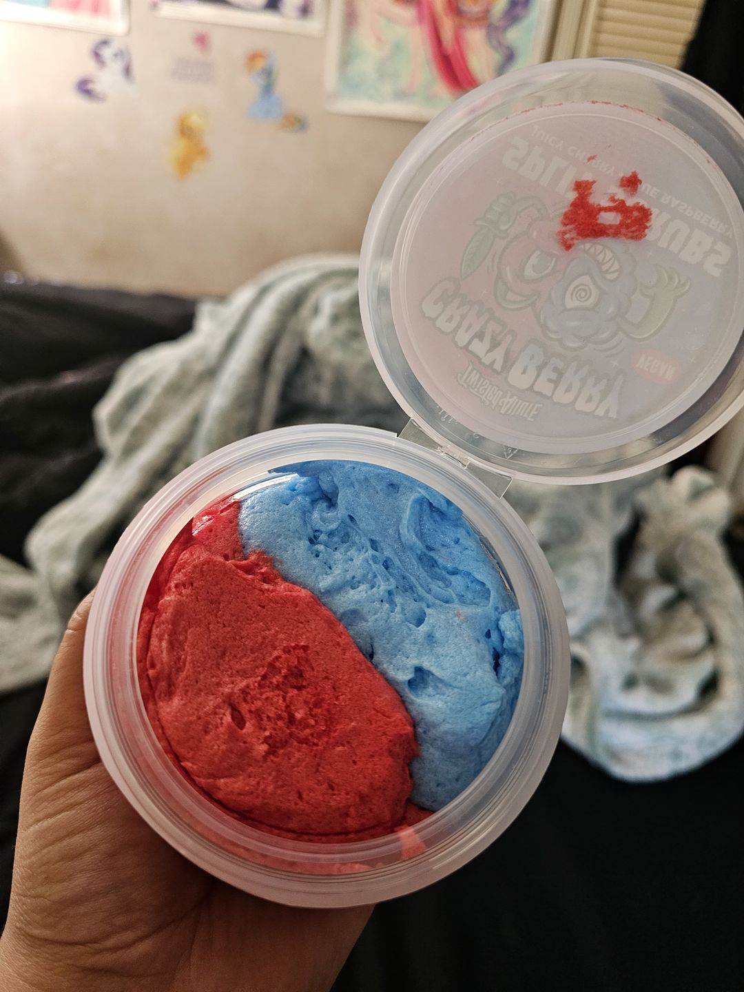 Customer photo review of Crazy Berry Split Scrub (Blue Raspberry & Cherry)