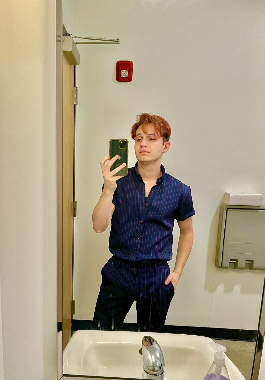 Customer photo review of Navy Chateaux Jumpsuit