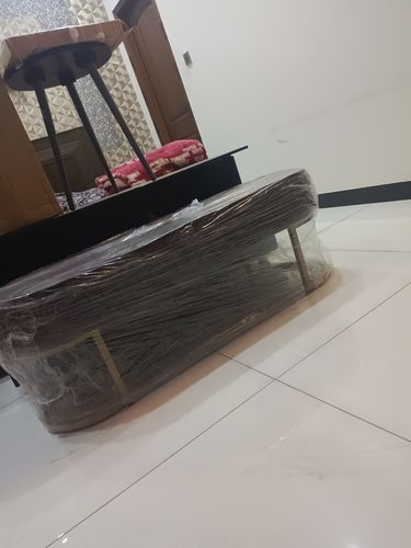 Customer photo review of 3 Seater Luxury Wooden Stool With Steel Stand -475